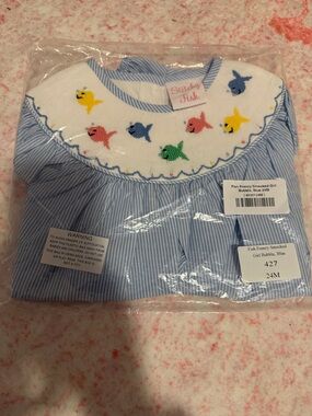 Stitchy Fish Smocked Bubble